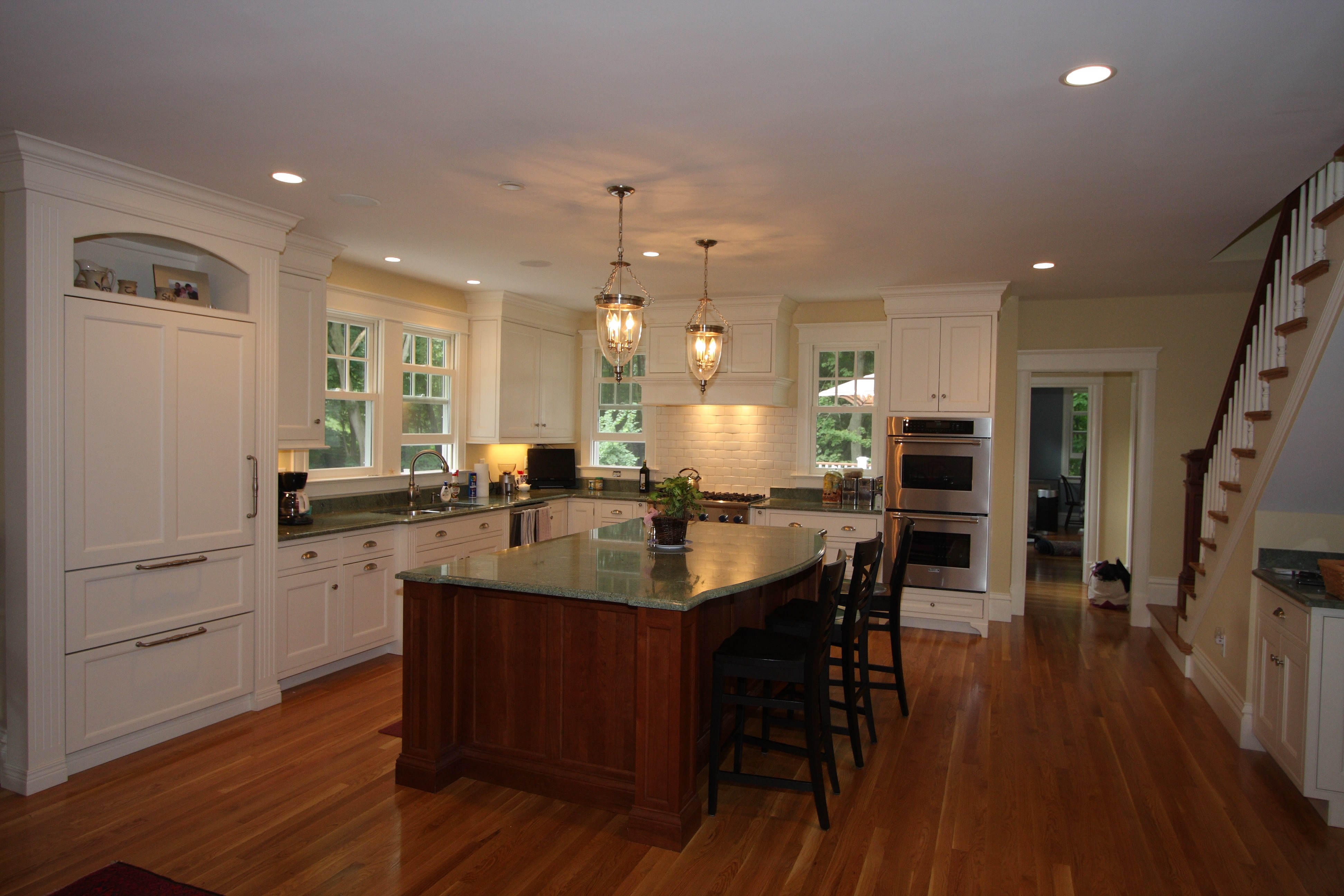Detail view of the Hingham kitchen layout and finishes