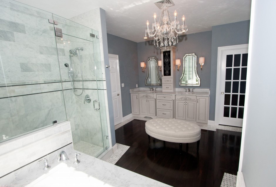 Norwell primary bathroom remodel by Transitions Kitchens & Baths