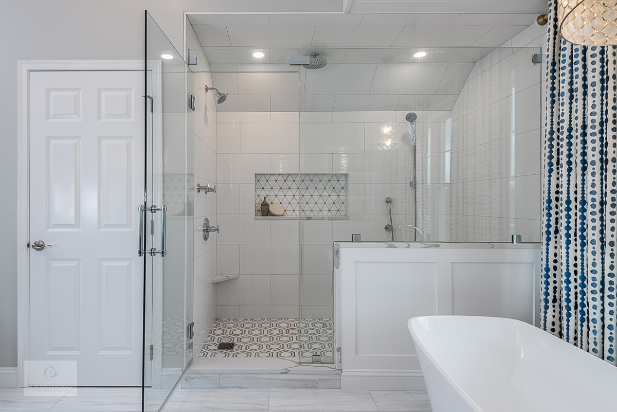 Freestanding Victoria and Albert Trivonto tub set in a custom archway