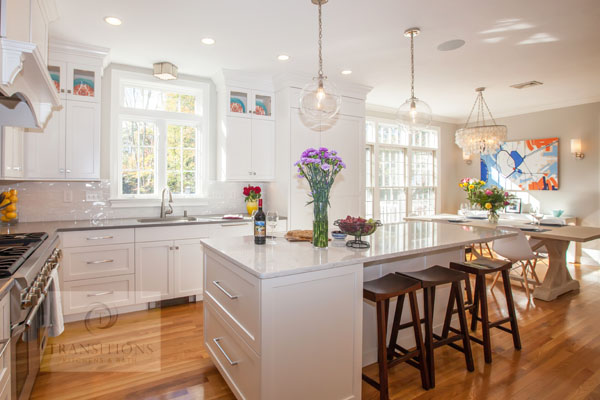 Stainless steel appliances integrated into the Hanover kitchen