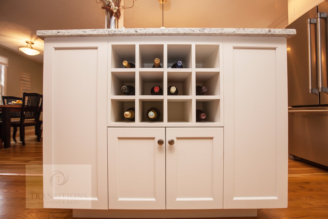 Pull-out storage detail in the Cohasset kitchen