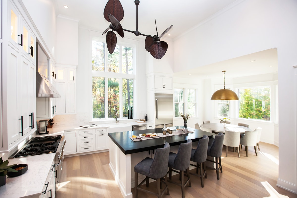 Kitchen island seating area