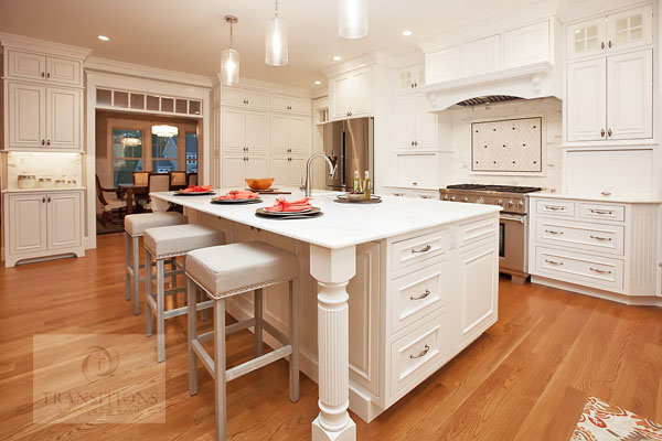 Open plan kitchen design.