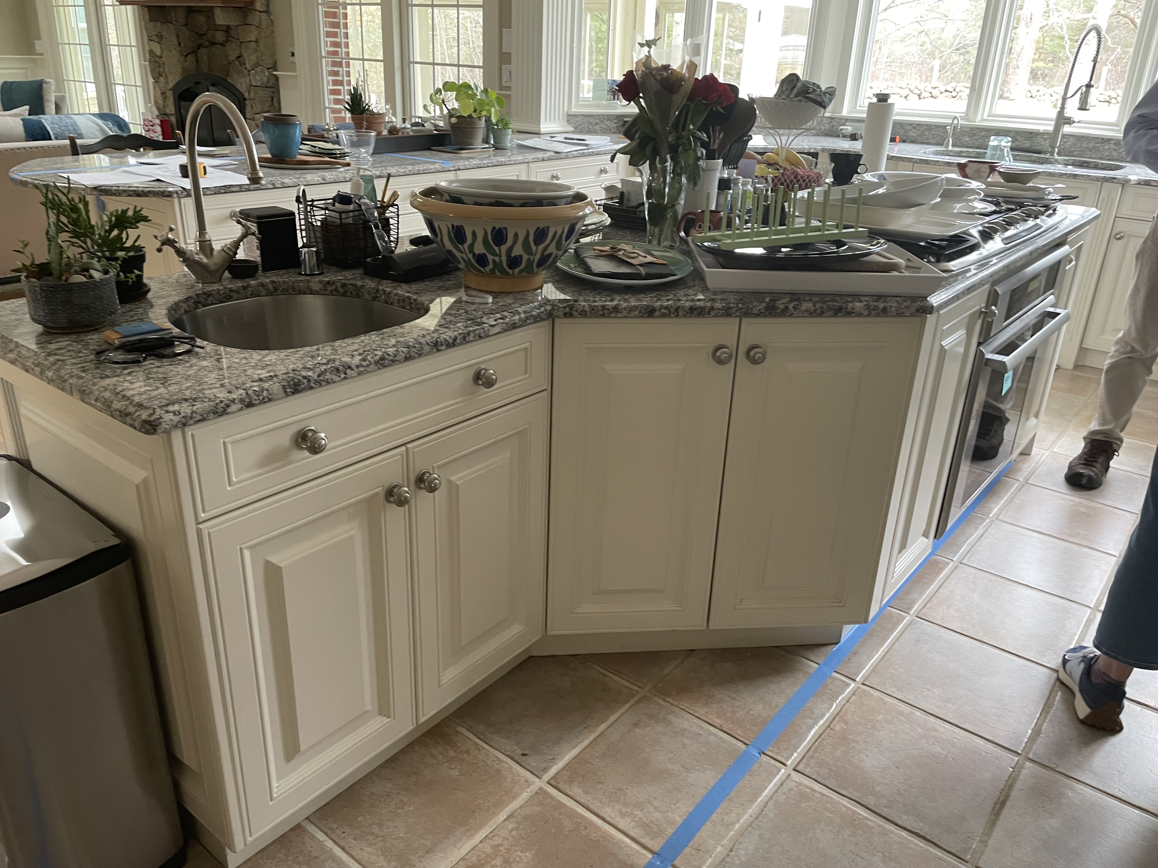 Before our remodel kitchen island
