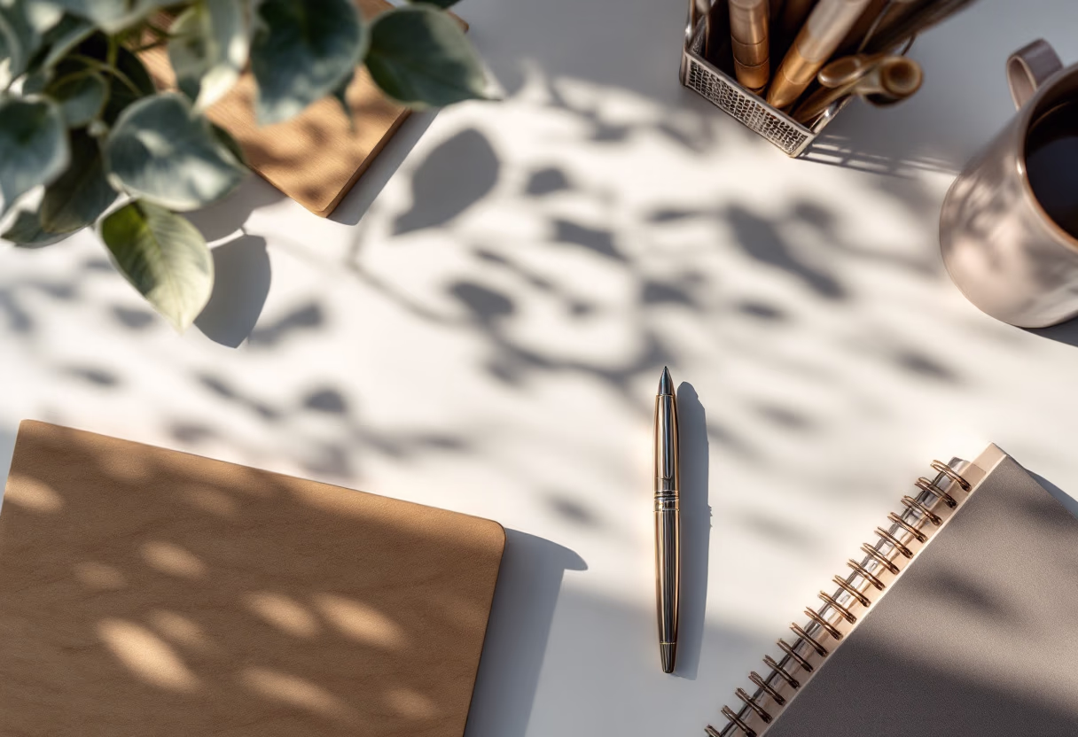 [background image] abstract image with office supplies (for a personal coach & consultant)