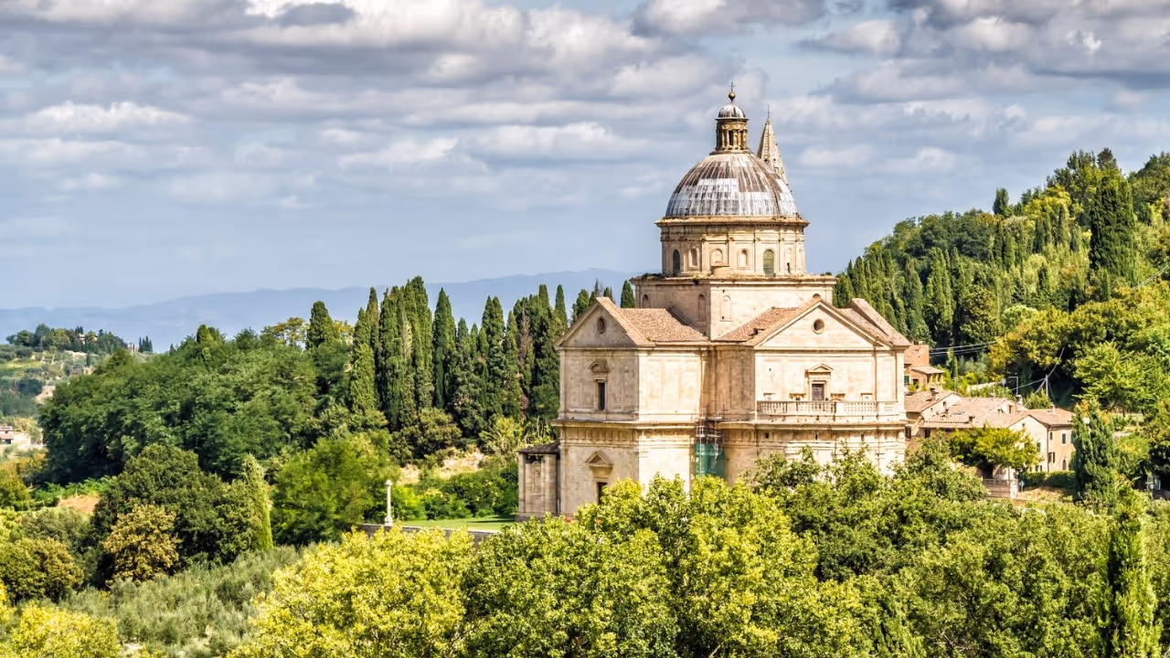 Tempio di San Biagio, the Renaissance temple just outside Montepulciano's walls.