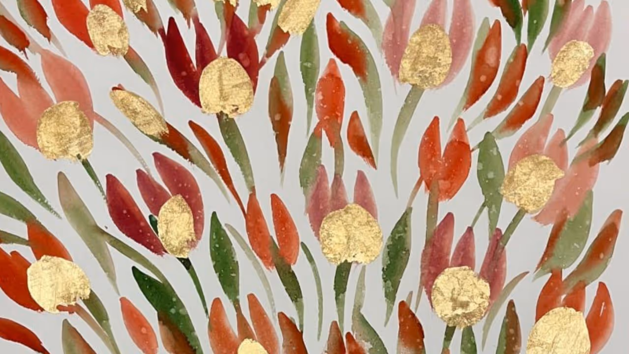 Painting of tulips — flowers of vision and possibility.