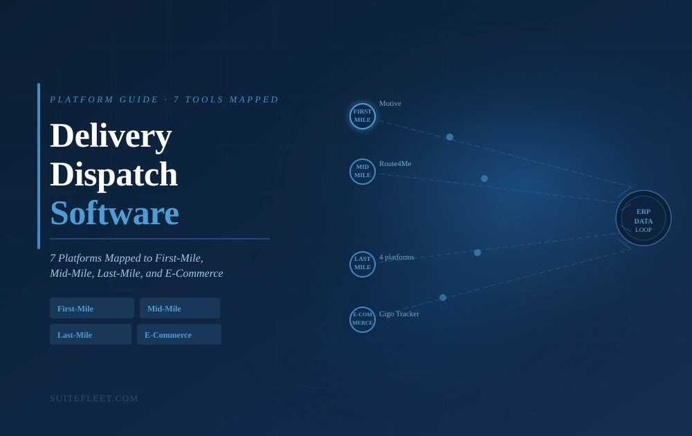 Delivery Dispatch Software: 7 Platforms Mapped to First-Mile, Mid-Mile, Last-Mile, and E-Commerce