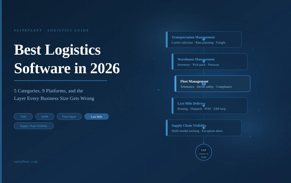 Best Logistics Software in 2026: 5 Categories, 9 Platforms, and the Layer Every Business Size Gets Wrong