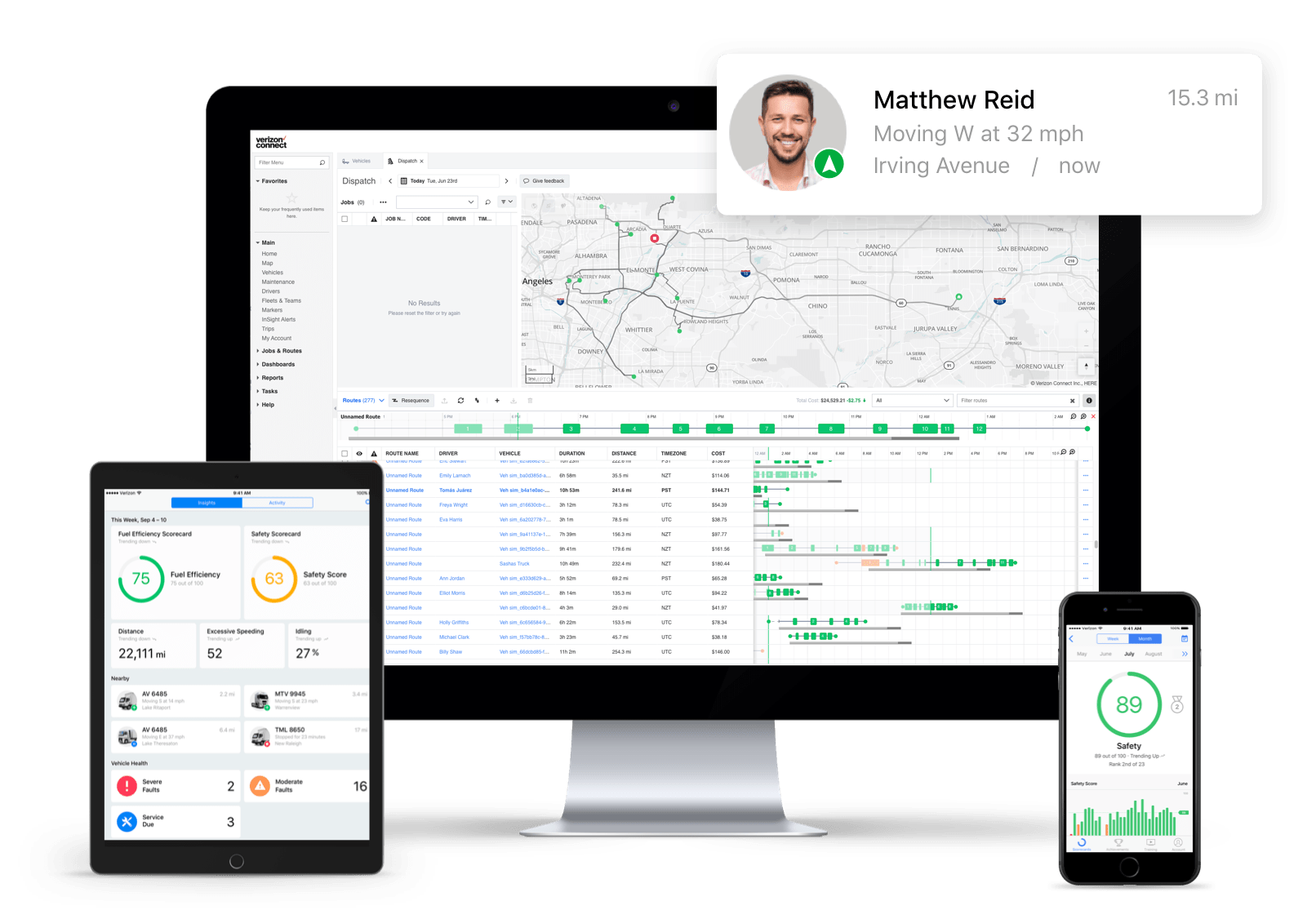 Verizon Connect Dashboard