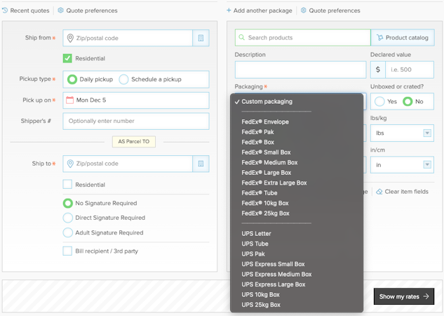 Freightview Dashboard