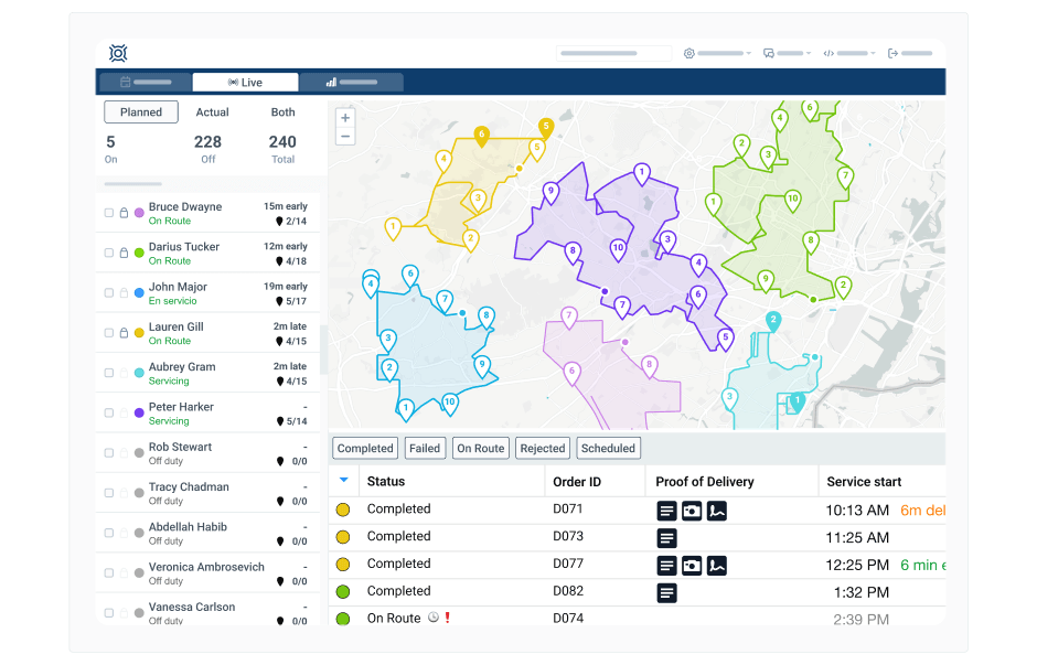 OptimoRoute Dashboard