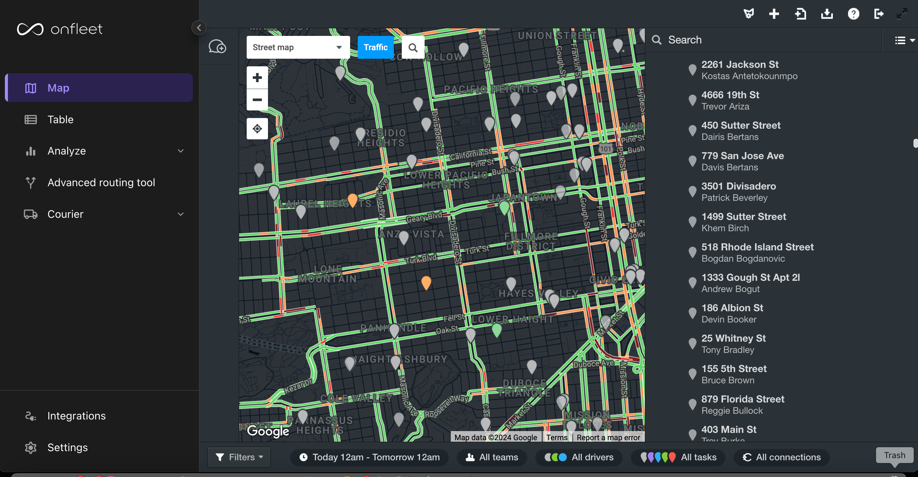 Onfleet Dashboard