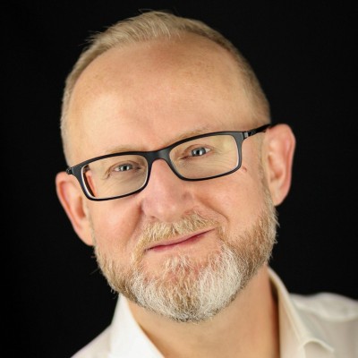 image of guest speaker at a conference (for a legal tech)