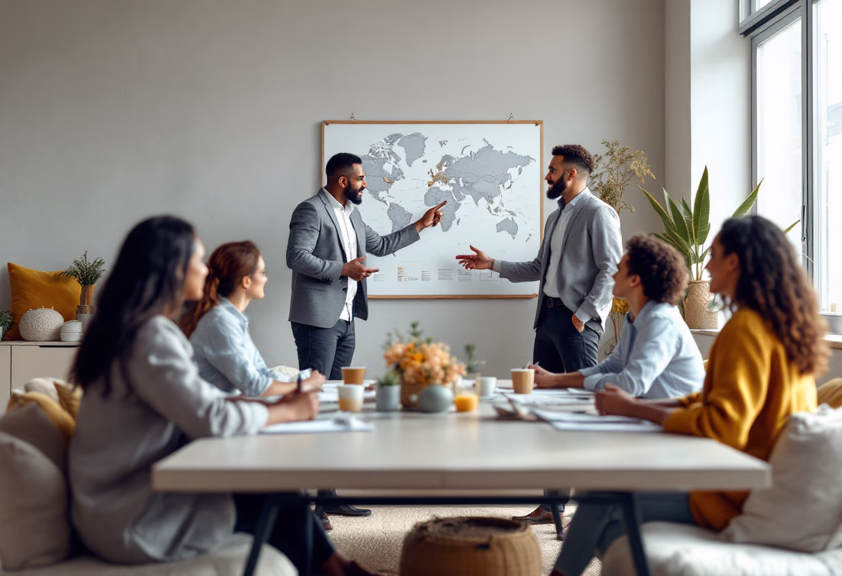 image of logistics planning session (for a trucking company)