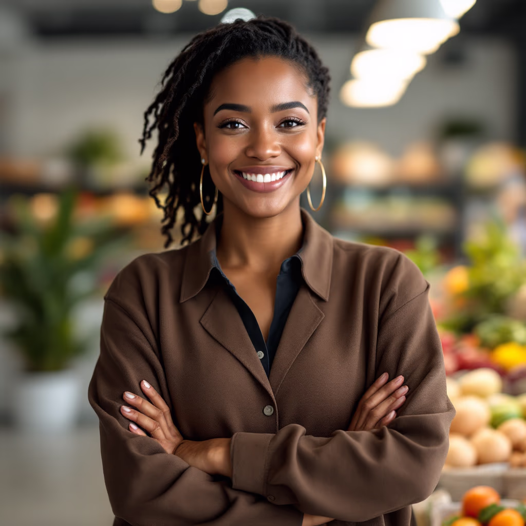 [headshot] image of customer (for a grocery store)