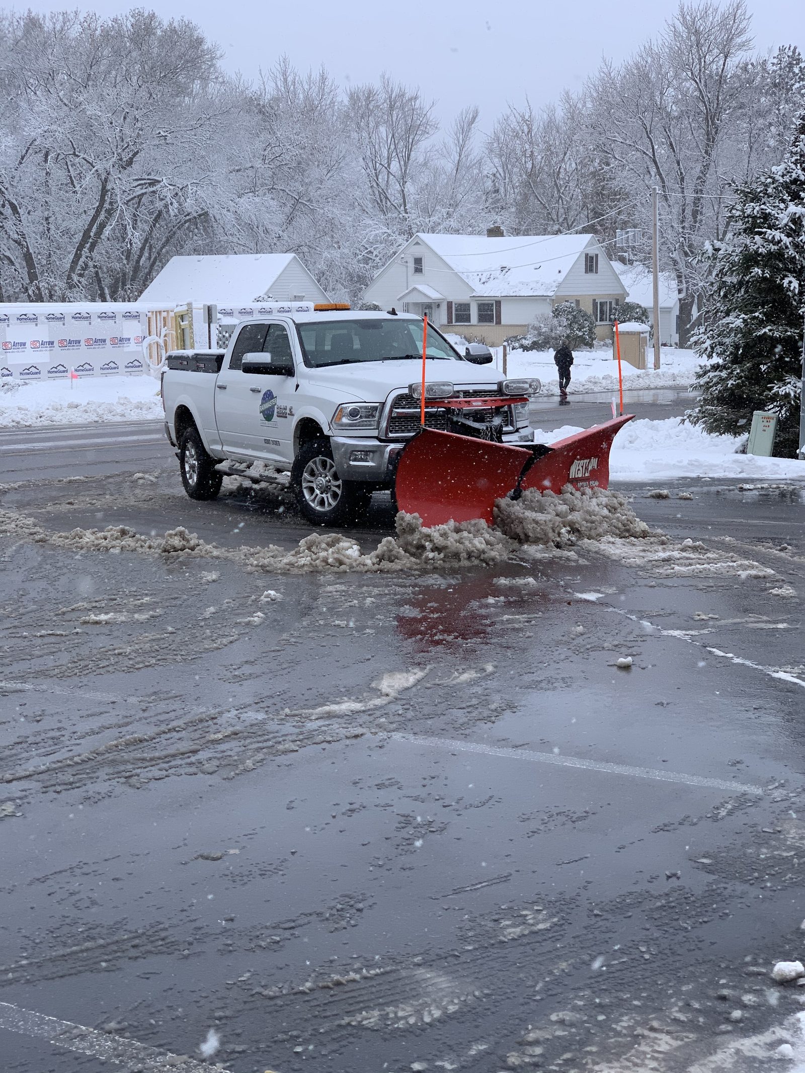 commercial snow removal plowing 3