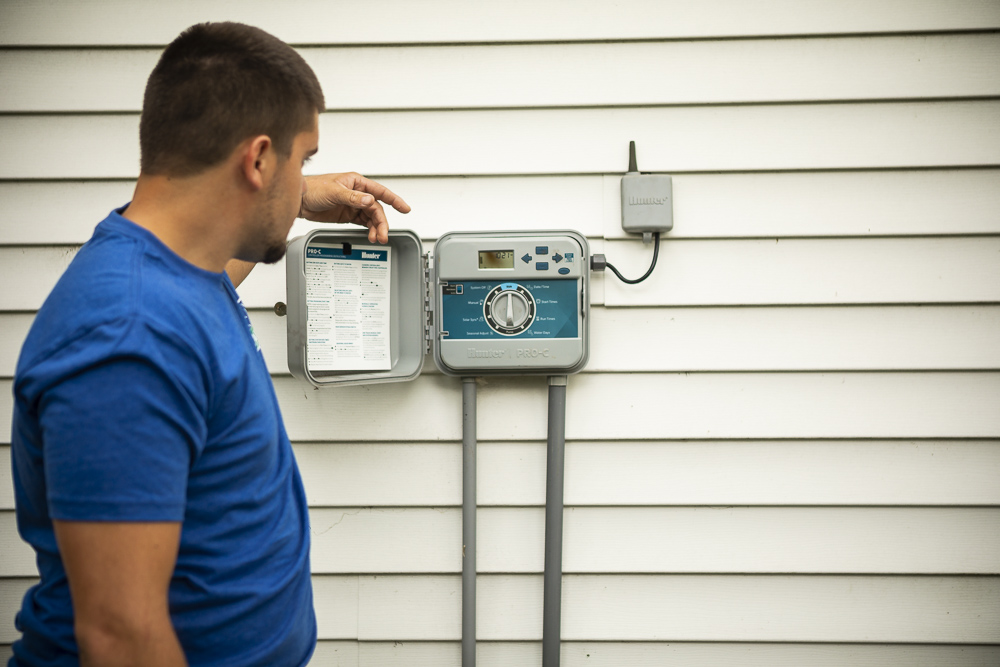 lawn irrigation system controller