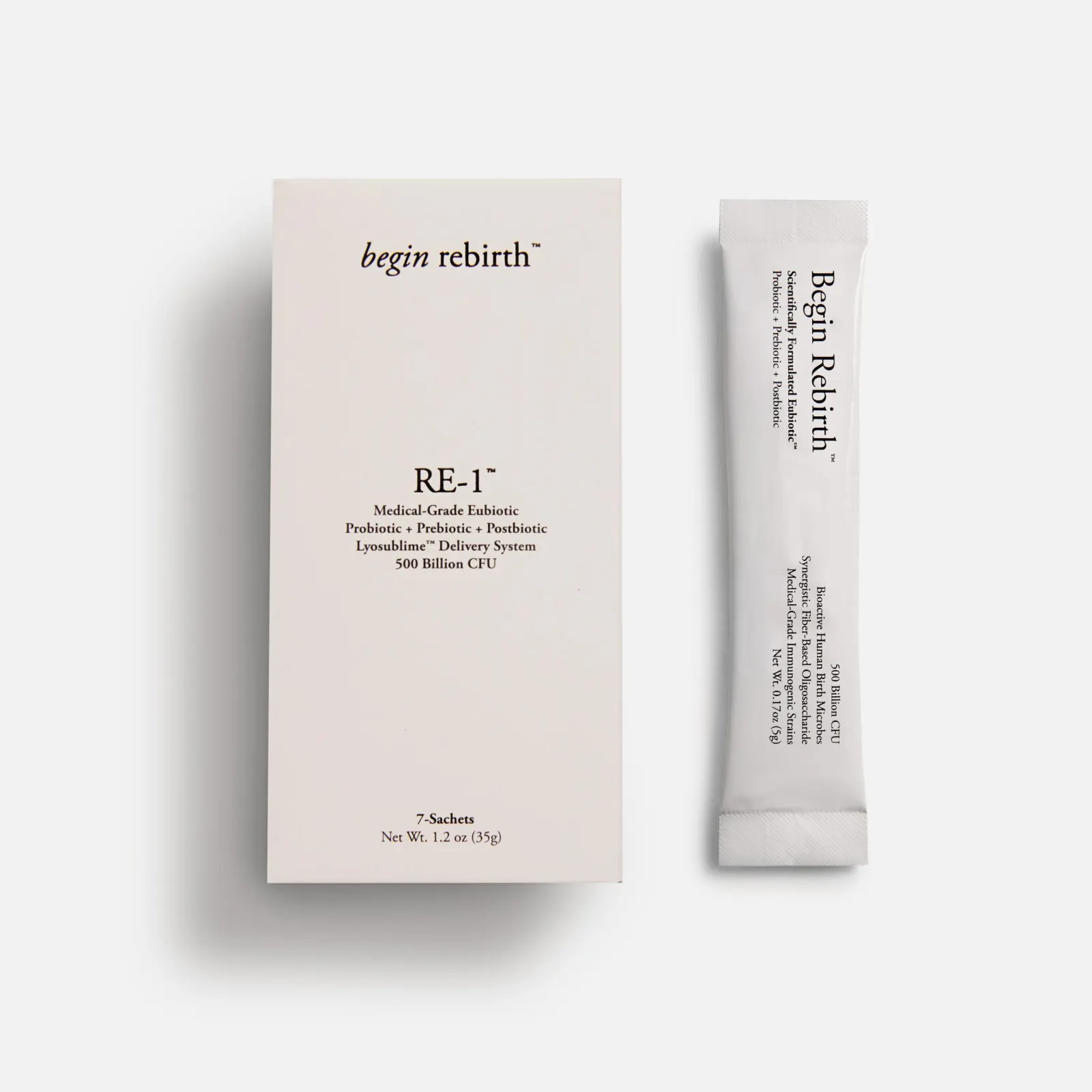 Begin Rebirth RE-1 eubiotic sachet product