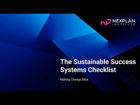 Sustainable Success Systems Checklist