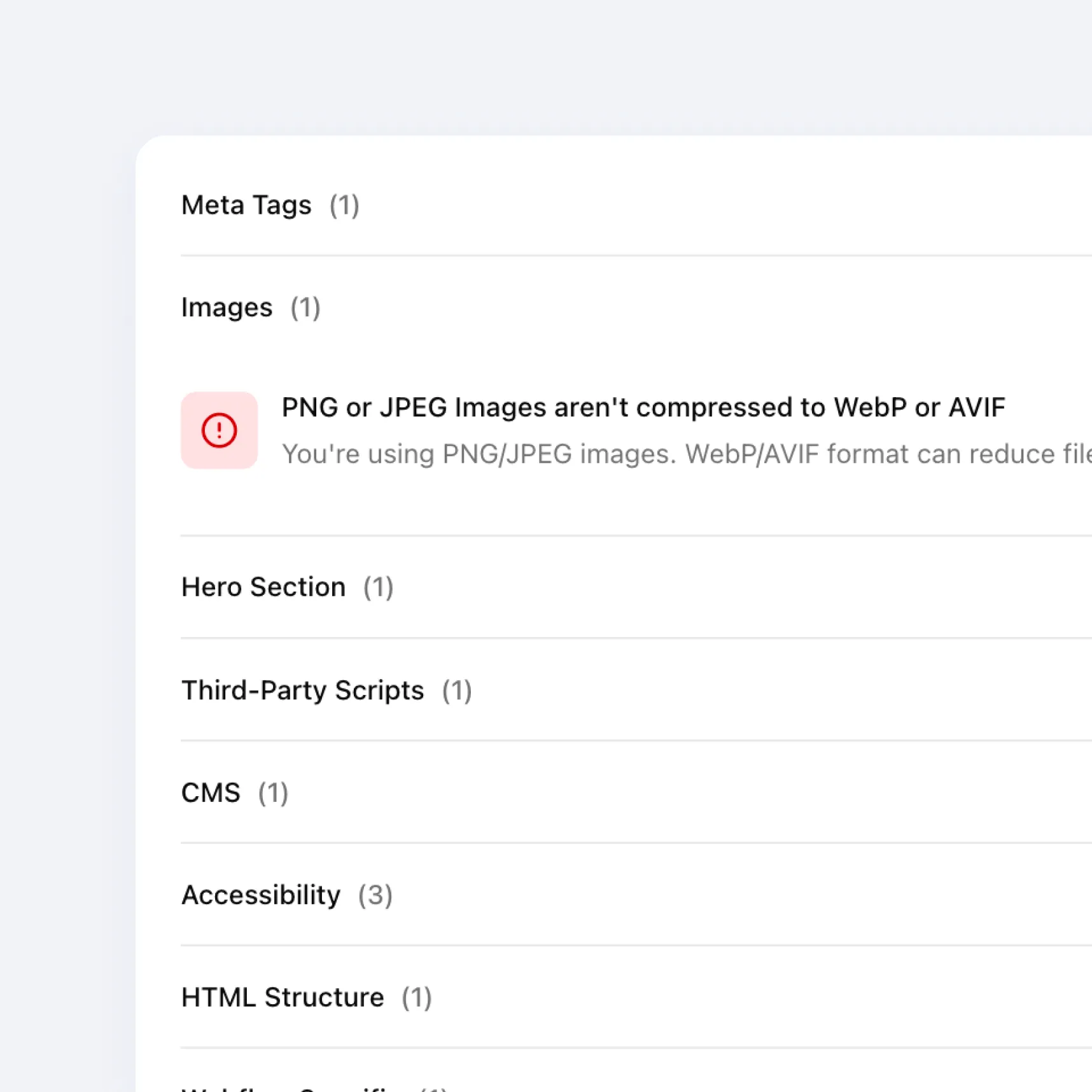 Speedflow issues list