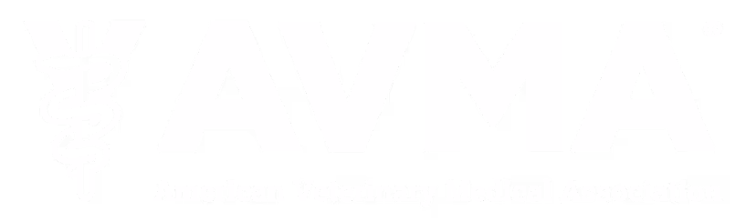 AVMA logo with a caduceus symbol and the text 'American Veterinary Medical Association'.