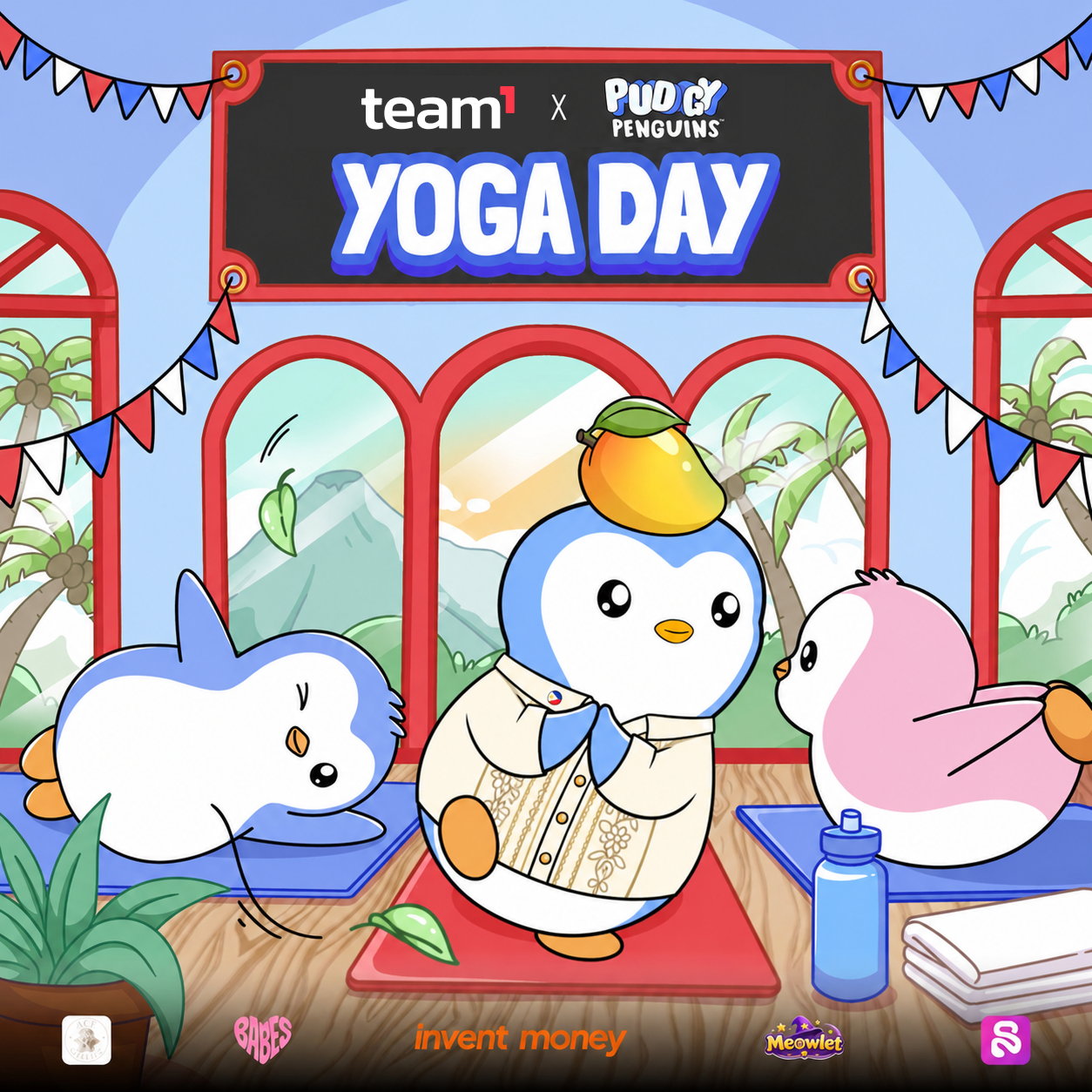 Team1 x Pudgy Yoga Day cover
