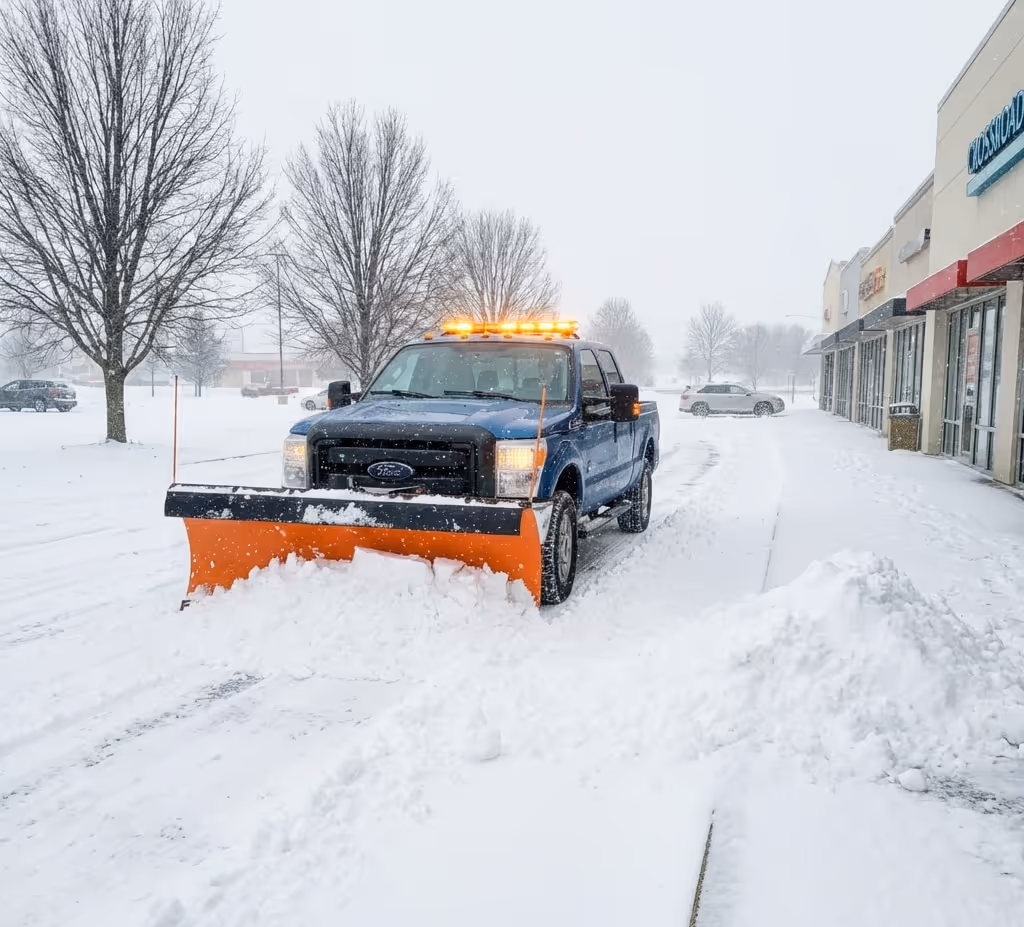 truck doing commercial plowing