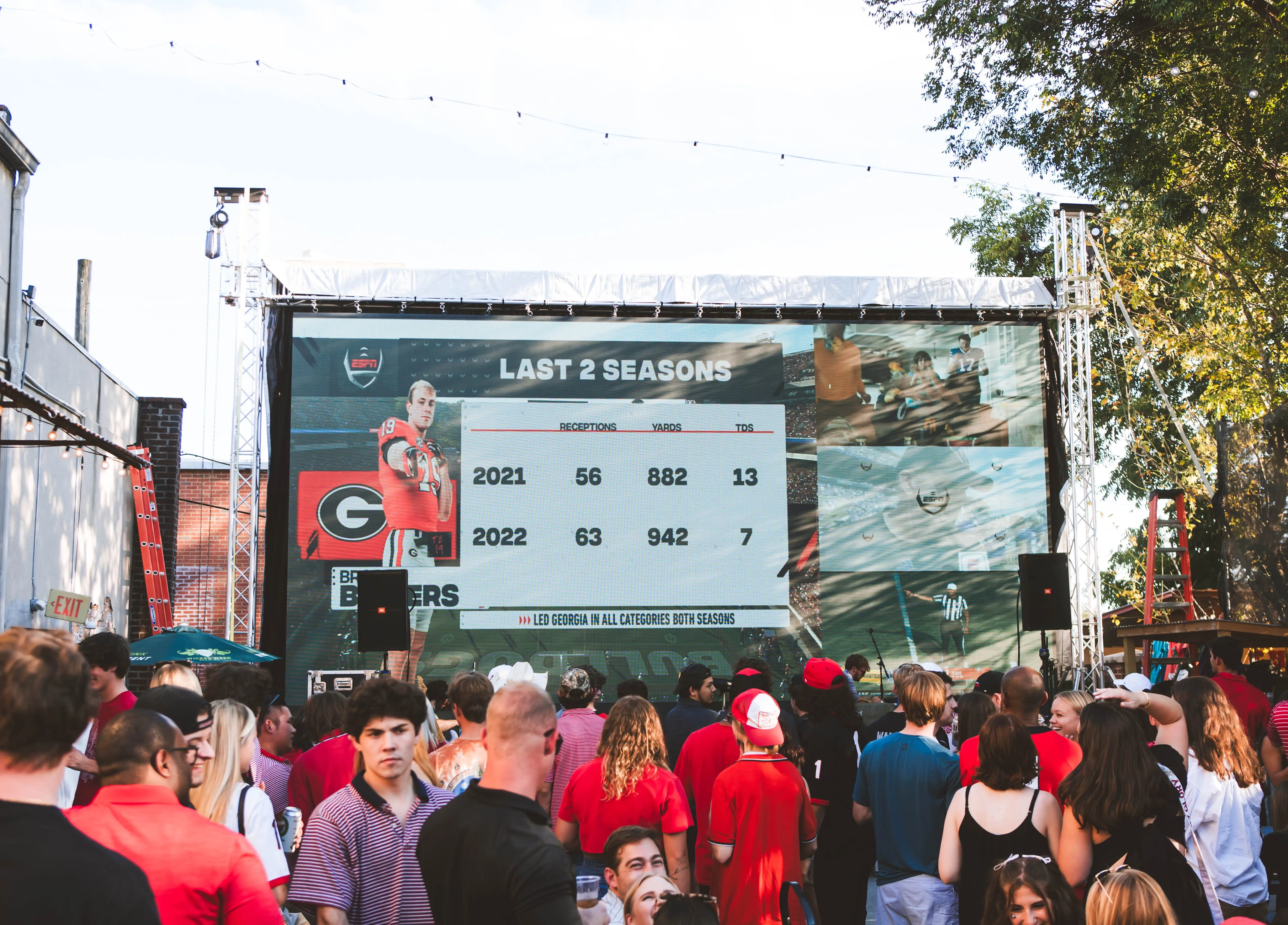 Paloma Park beer garden with the biggest outdoor screen in Athens