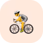 logo vélo pour imager le fait que la livraison chez Marius se fait à vélo-cargo