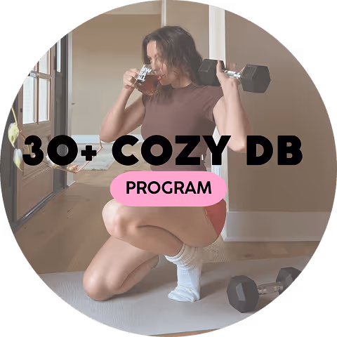 30 Plus Cozy Dumbbells program cover