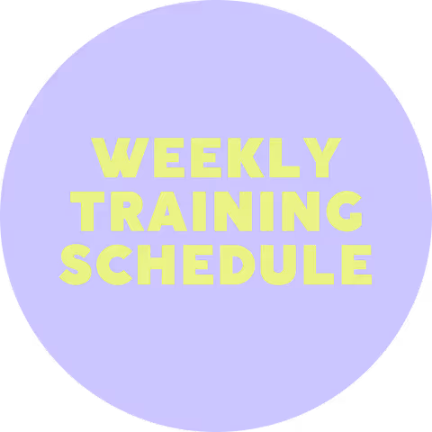 Weekly Training Schedule program cover