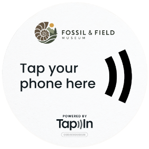 Fossil & Field Museum TapIn disk — Tap your phone here