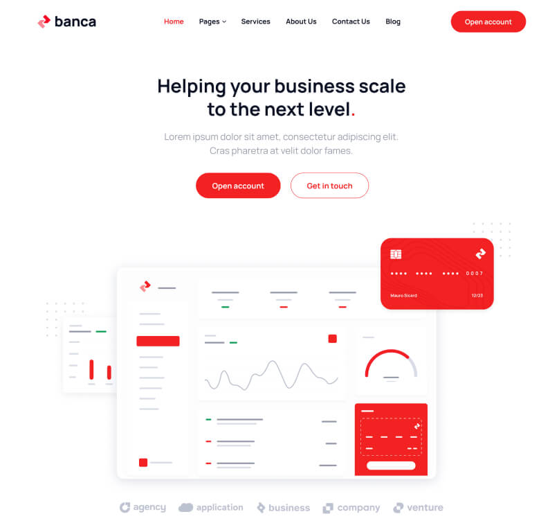 Home V2 Page - Banca Webflow Template