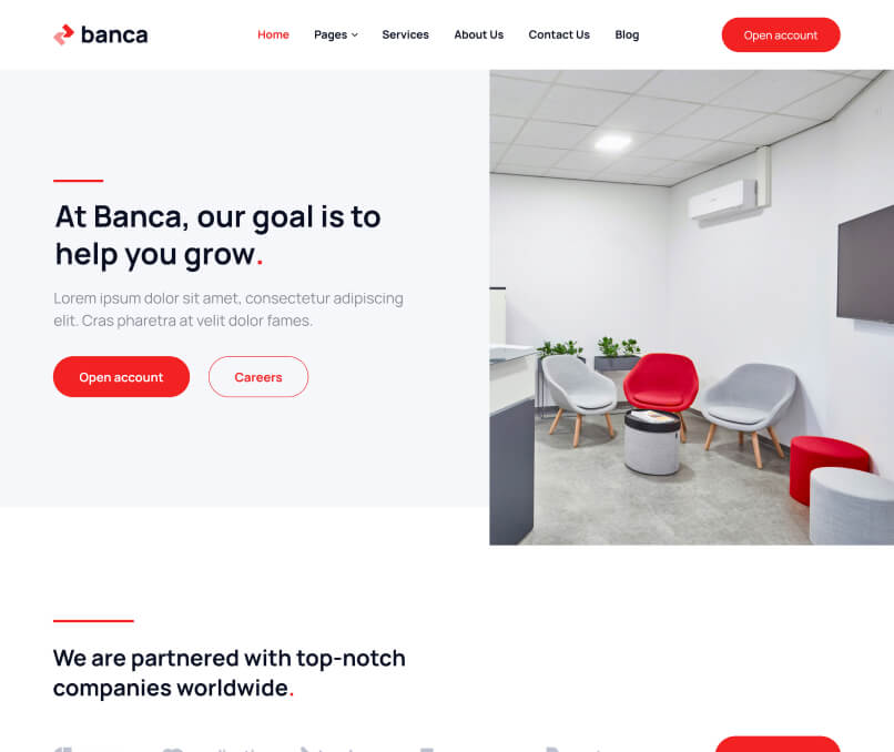 About Page - Banca Webflow Template