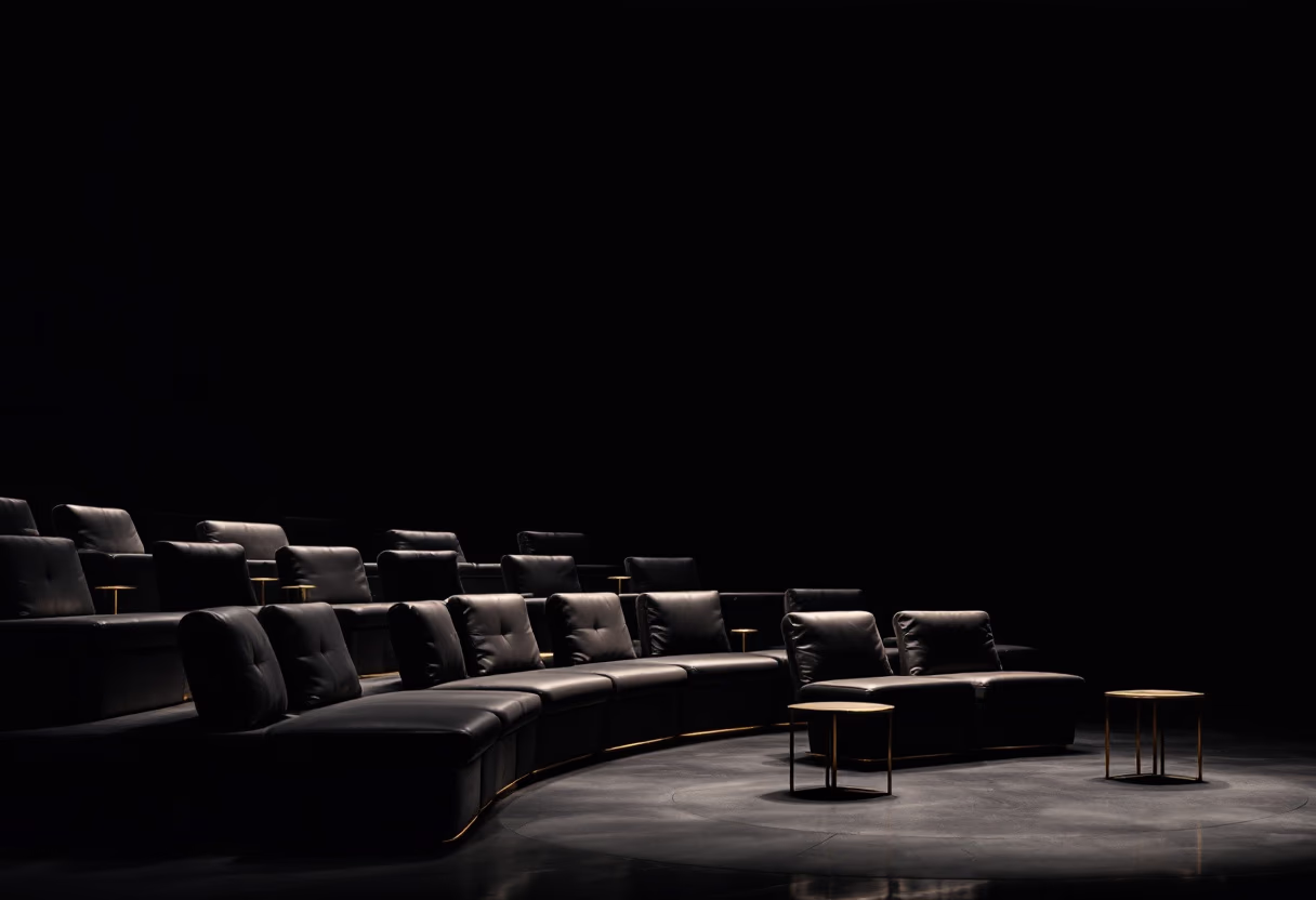 [background image] image of stage with seating (for an author & writer)