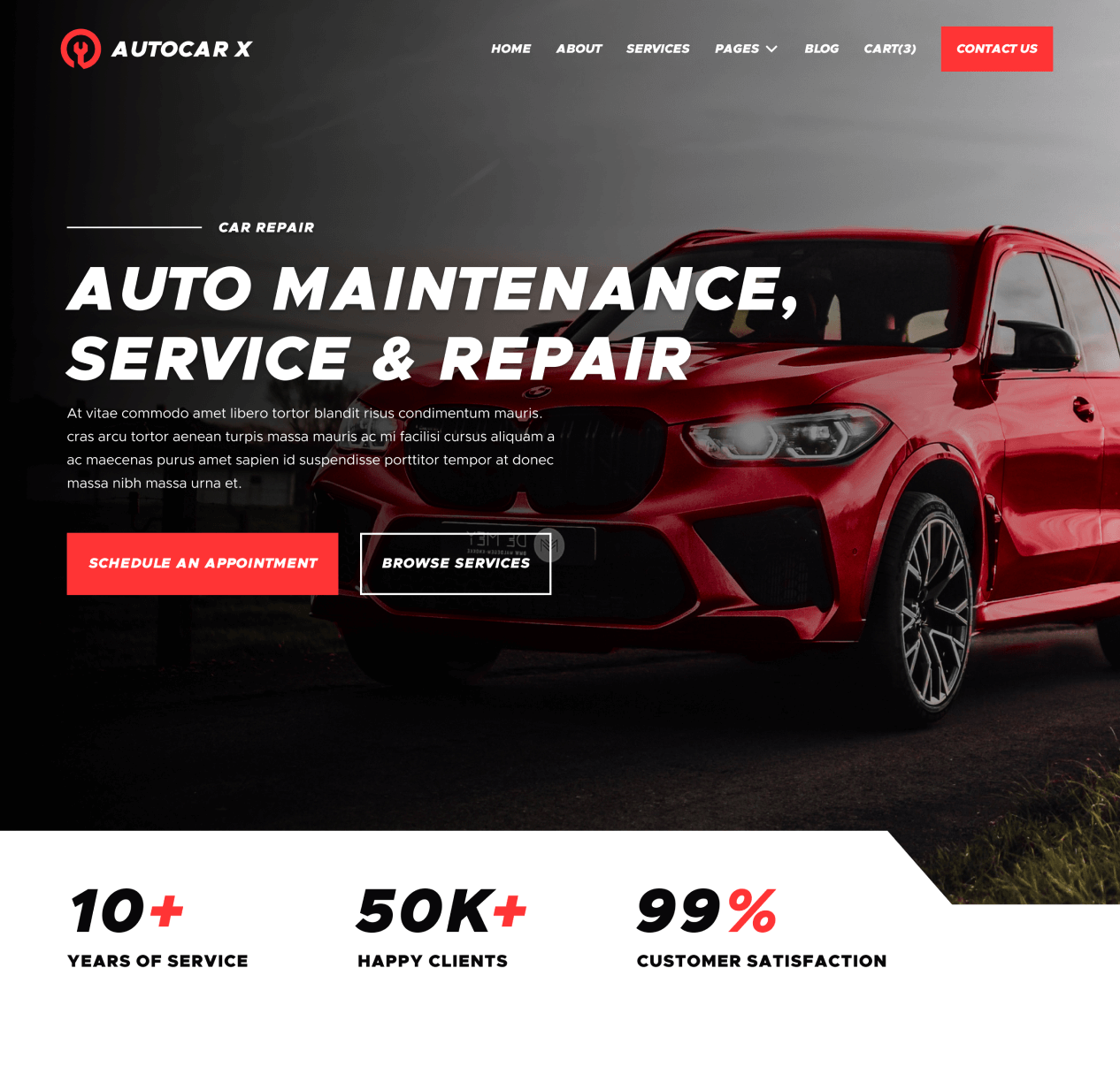 Autocar - Home page - Automotive Webflow Template
