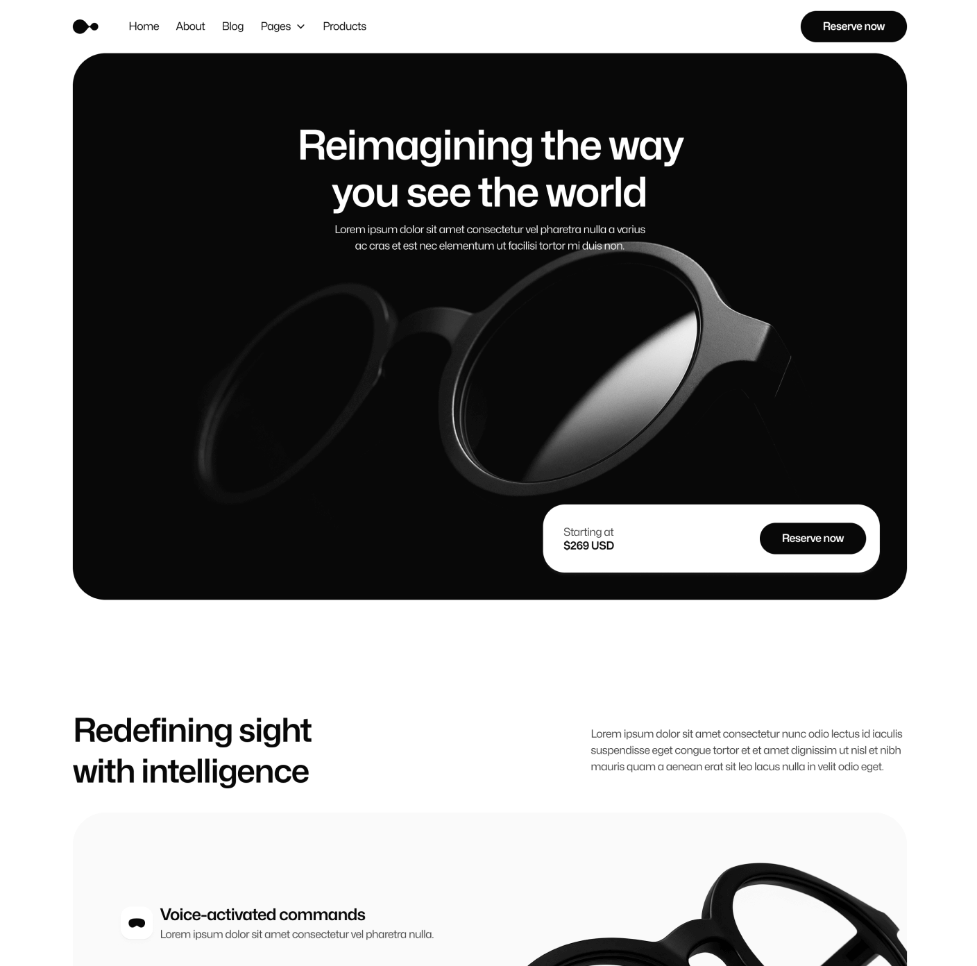 Gadgetar Home V2 Ai Glasses Webflow Template | BRIX Template
