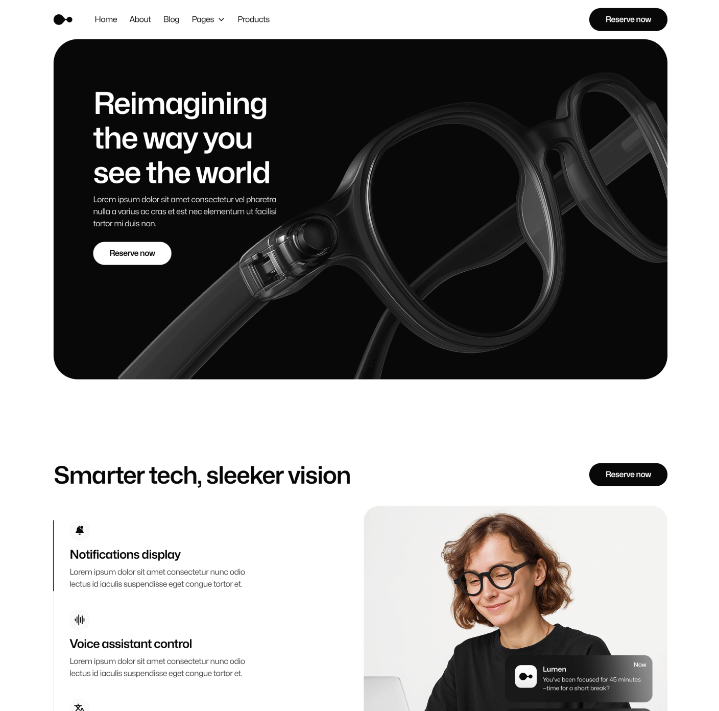 Gadgetar Home V3 Ai Glasses Webflow Template | BRIX Template
