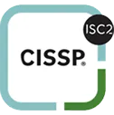 Certified Information Systems Security Professional (CISSP) logo with ISC2 badge.