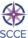 SCCE logo featuring a purple compass design above the acronym SCCE in blue letters.