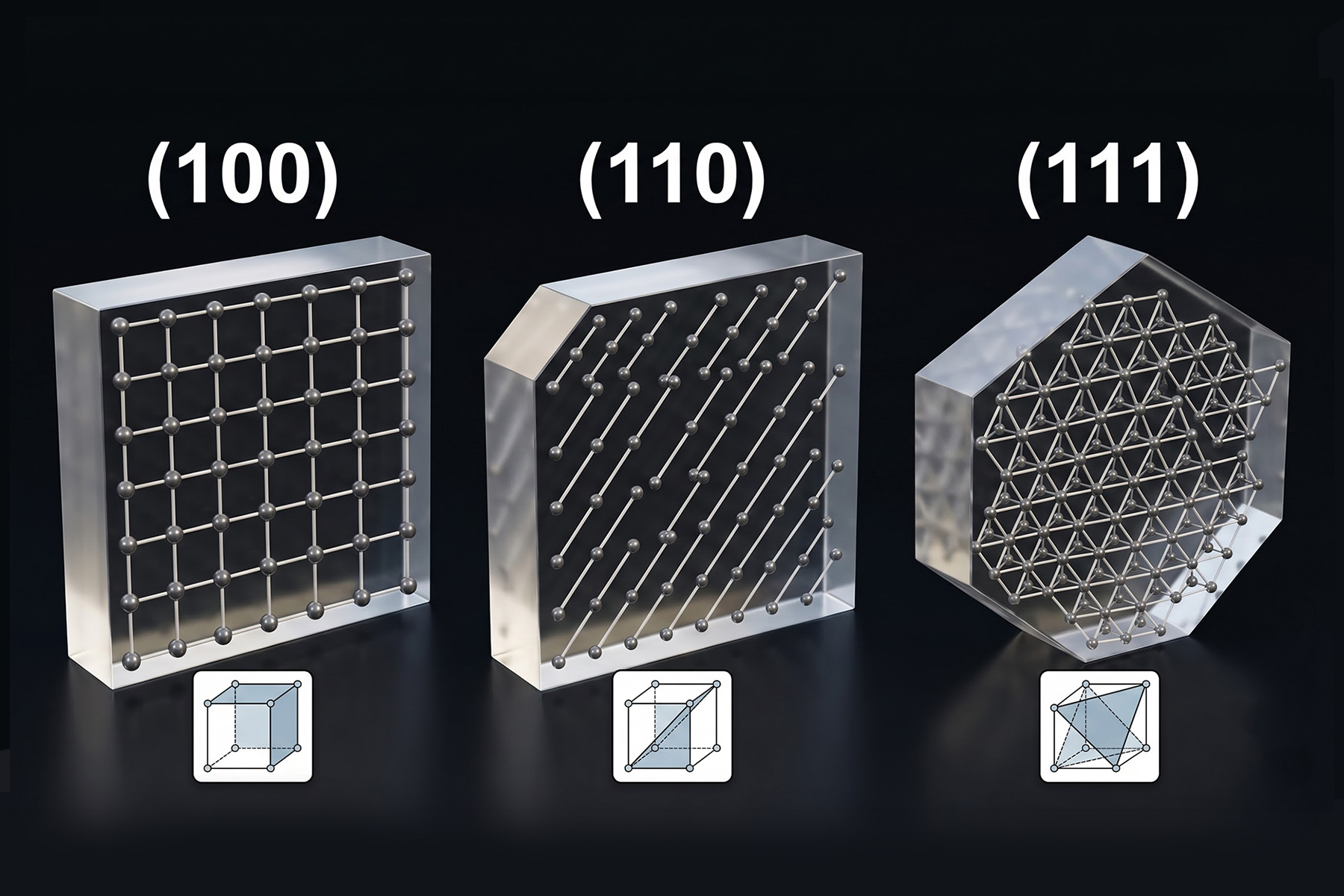 crystal orientation in cvd diamond plates: 100 vs 110 vs 111