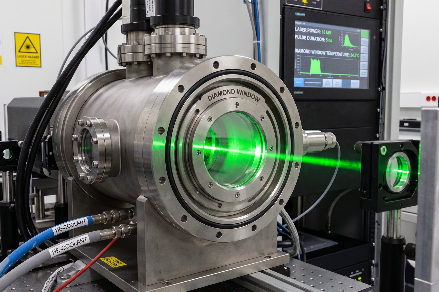Diamond Windows for High Energy Laser Machines