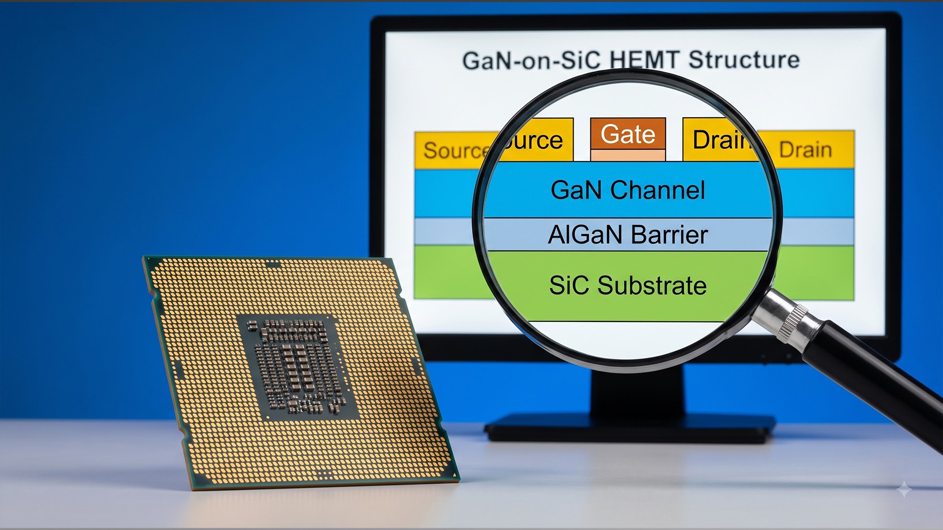 GaN on SiC substrate 