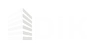 Logo mit stilisiertem Gebäude und dem Schriftzug 'DIK Deutsche Immobilien Konzepte'.