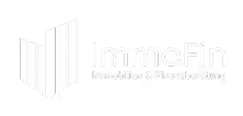 Logo von ImmoFin mit grafischem Haus-Symbol und dem Text Immobilien & Finanzberatung.