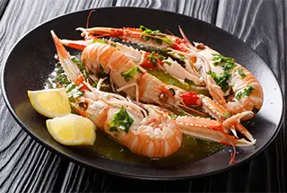Assiette de langoustines