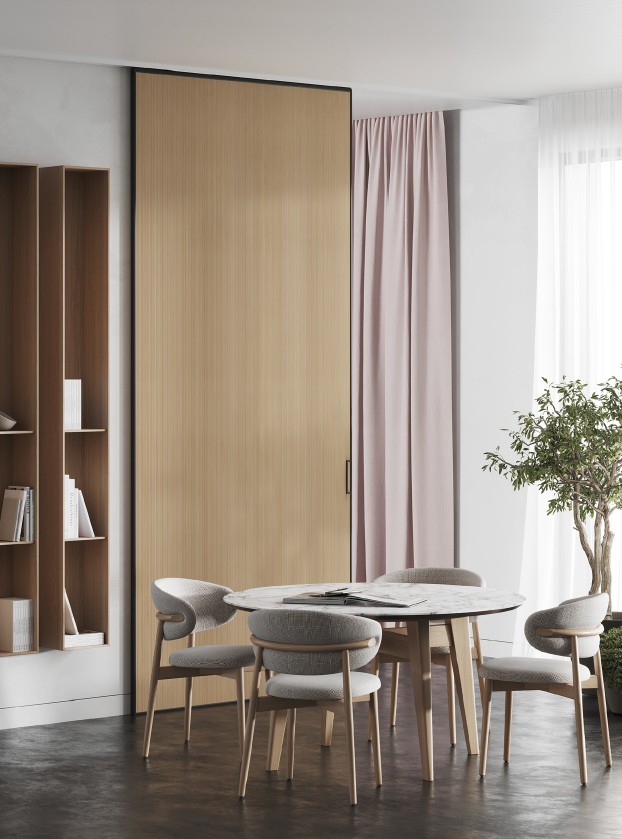 Dekoračná drevená dyha 4Design na nábytku v interiéri