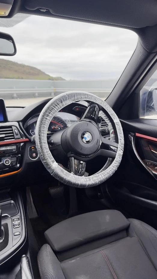 BMW interior after professional detailing by Pineworks