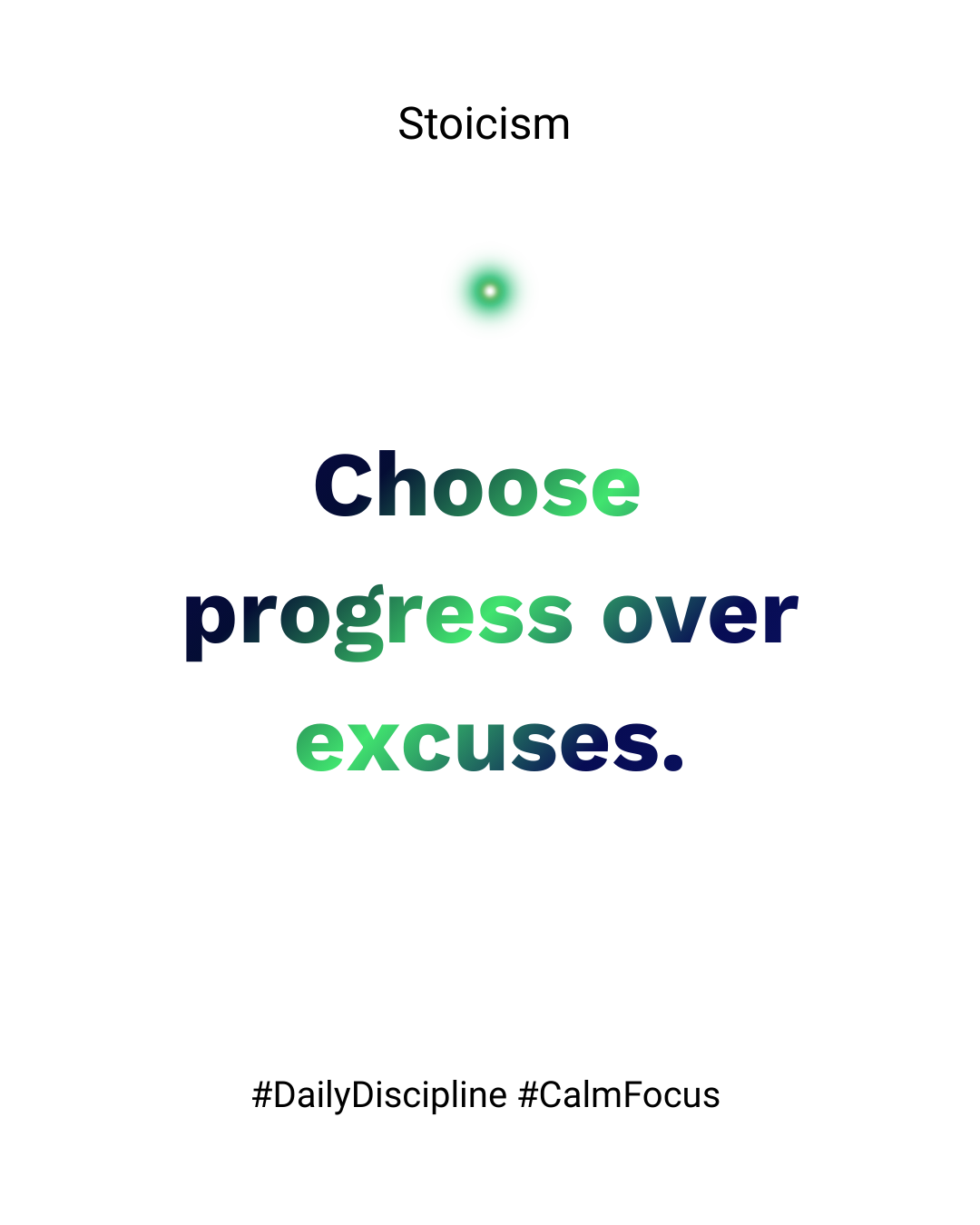 Motivational graphic with text: 'Financial growth starts when excuses end.' Below, a stick figure holding a sign 'I know better' points via an arrow to another stick figure climbing stairs labeled with 'If you want to get to the top, you will have to take the stairs.'